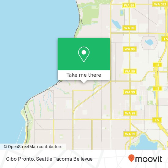 Mapa de Cibo Pronto, 10323 11th Ave NW Seattle, WA 98177