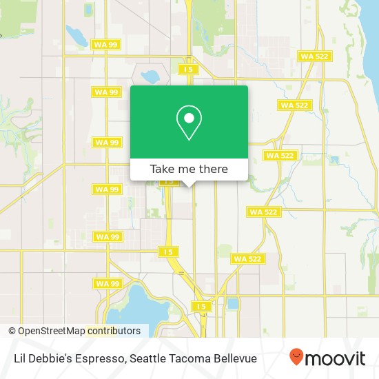 Mapa de Lil Debbie's Espresso, 9800 4th Ave NE Seattle, WA 98125