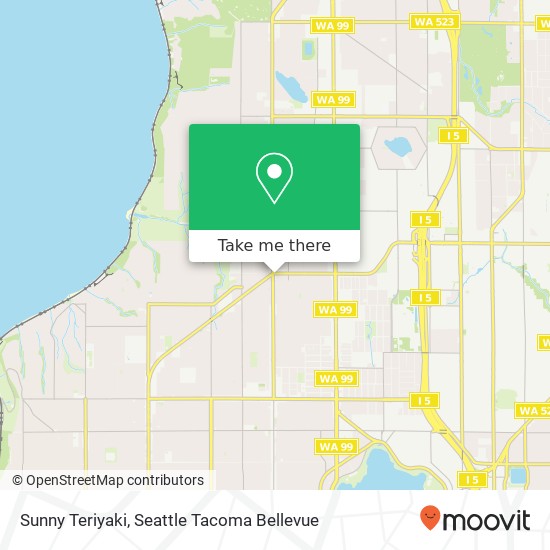 Mapa de Sunny Teriyaki, 10410 Greenwood Ave N Seattle, WA 98133