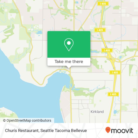 Mapa de Chun's Restaurant, 9733 NE 117th Ln Kirkland, WA 98034