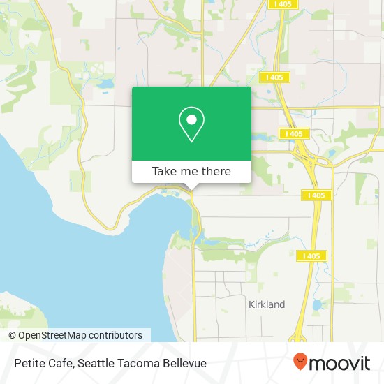 Mapa de Petite Cafe, 11600 98th Ave NE Kirkland, WA 98034