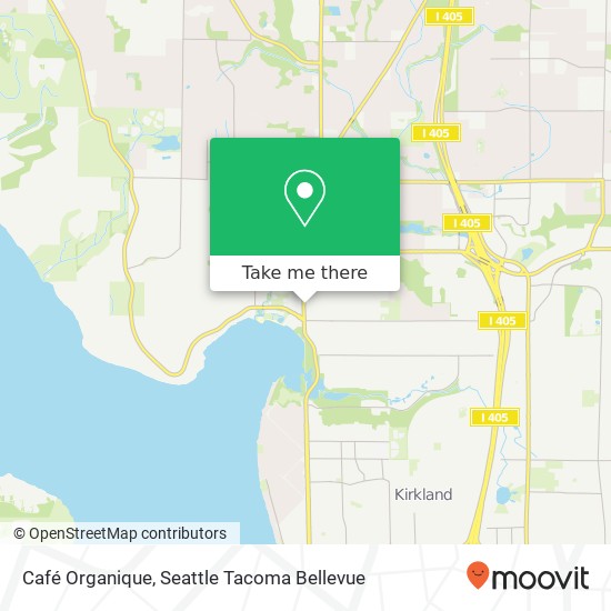 Mapa de Café Organique, 11656 98th Ave NE Kirkland, WA 98034