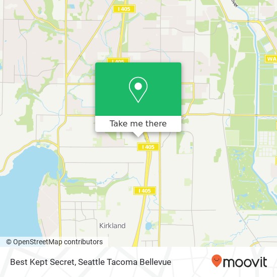 Mapa de Best Kept Secret, 11730 118th Ave NE Kirkland, WA 98034