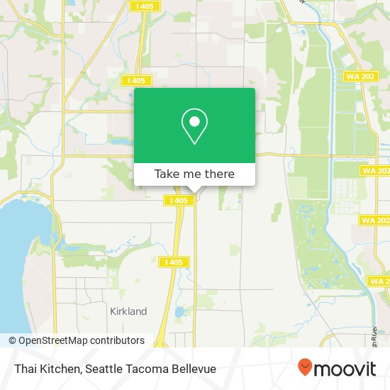 Mapa de Thai Kitchen, 11701 124th Ave NE Kirkland, WA 98034