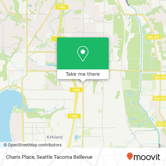 Mapa de Chan's Place, 12041 124th Ave NE Kirkland, WA 98034