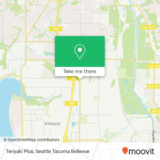 Mapa de Teriyaki Plus, 11512 124th Ave NE Kirkland, WA 98033