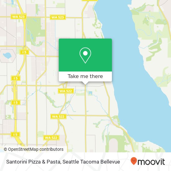 Mapa de Santorini Pizza & Pasta, 11001 35th Ave NE Seattle, WA 98125