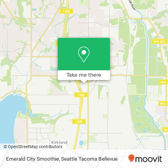 Mapa de Emerald City Smoothie, 12321 120th Pl NE Kirkland, WA 98034