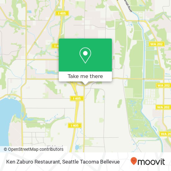 Mapa de Ken Zaburo Restaurant, 12413 NE 124th St Kirkland, WA 98034