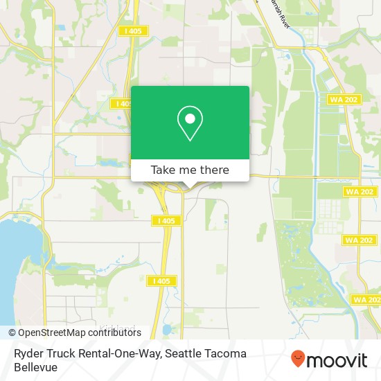 Mapa de Ryder Truck Rental-One-Way, 12425 NE 124th St Kirkland, WA 98034