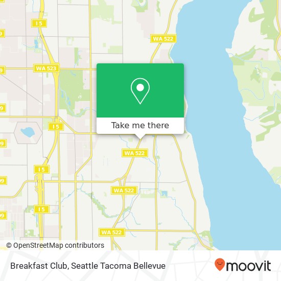 Mapa de Breakfast Club, 12306 Lake City Way NE Seattle, WA 98125
