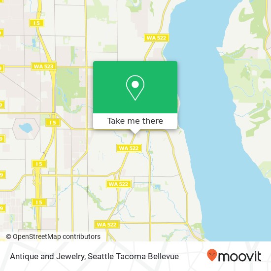 Mapa de Antique and Jewelry, 12314 Lake City Way NE Seattle, WA 98125