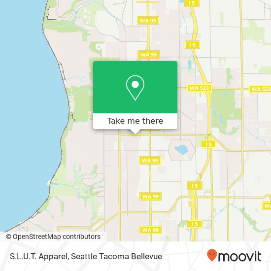 Mapa de S.L.U.T. Apparel, 707 N 130th St Seattle, WA 98133