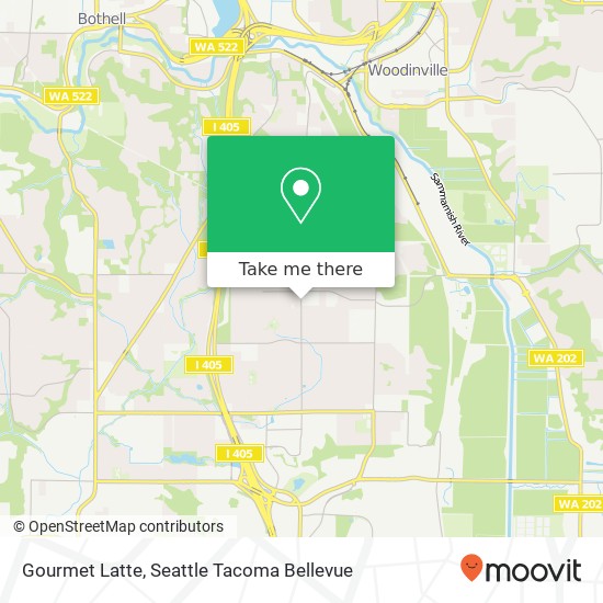 Mapa de Gourmet Latte, 14302 124th Ave NE Kirkland, WA 98034