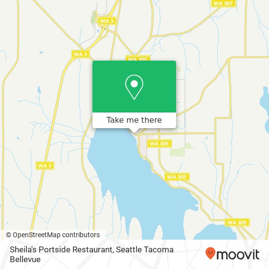 Mapa de Sheila's Portside Restaurant, 18779 Front St NE Poulsbo, WA 98370