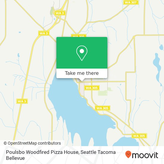 Mapa de Poulsbo Woodfired Pizza House, 492 NE Hostmark St Poulsbo, WA 98370