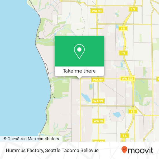 Mapa de Hummus Factory, 14419 Greenwood Ave N Seattle, WA 98133