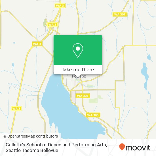 Mapa de Galletta's School of Dance and Performing Arts