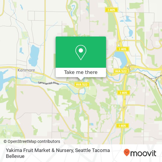 Mapa de Yakima Fruit Market & Nursery, 17321 Bothell Way NE Bothell, WA 98011