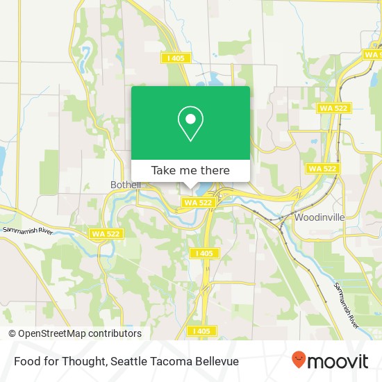 Mapa de Food for Thought, 18115 Campus Way NE Bothell, WA 98011