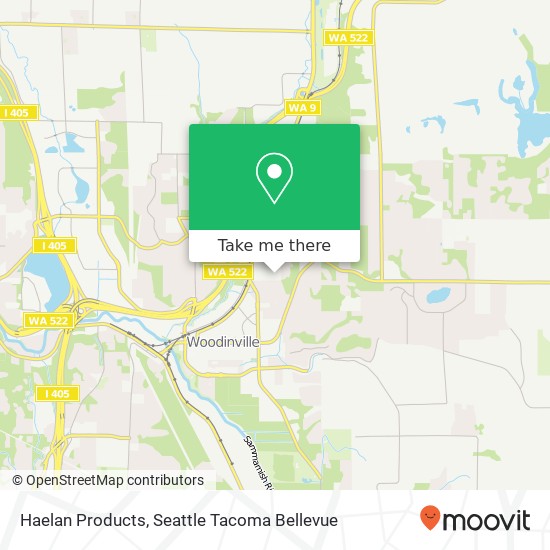 Mapa de Haelan Products, 18568 142nd Ave NE Woodinville, WA 98072