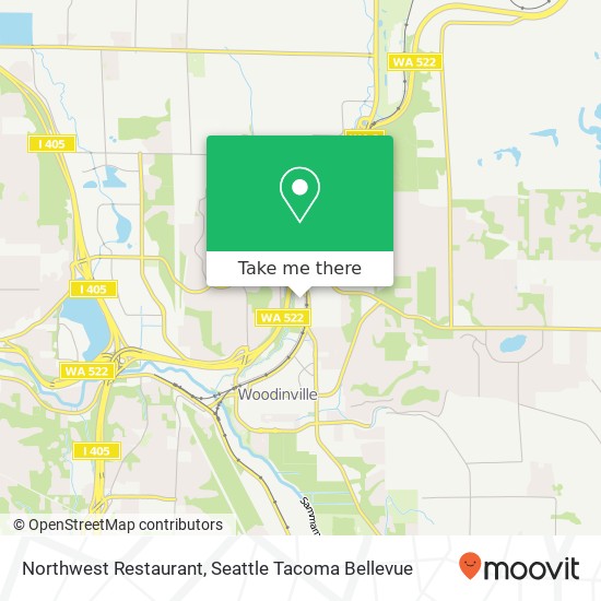 Mapa de Northwest Restaurant, 18815 139th Ave NE Woodinville, WA 98072