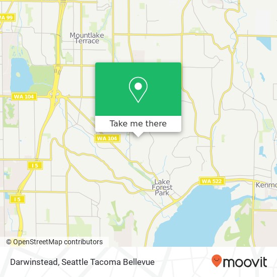 Mapa de Darwinstead, 19210 37th Ave NE Lake Forest Park, WA 98155