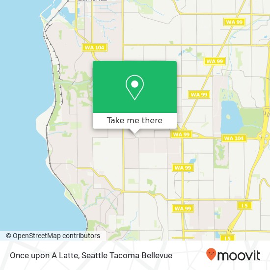 Mapa de Once upon A Latte, 9643 Firdale Ave Edmonds, WA 98020