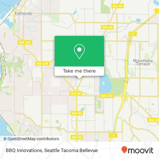 Mapa de BBQ Innovations, 23632 Highway 99 Edmonds, WA 98026