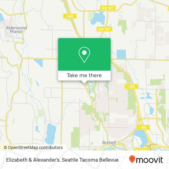 Mapa de Elizabeth & Alexander's, 23808 Bothell Everett Hwy Bothell, WA 98021