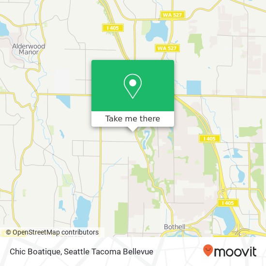 Mapa de Chic Boatique, 821 238th St SE Bothell, WA 98021