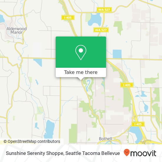 Mapa de Sunshine Serenity Shoppe, 23718 Bothell Everett Hwy Bothell, WA 98021
