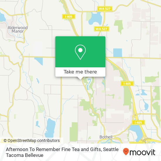 Mapa de Afternoon To Remember Fine Tea and Gifts, 817 238th St SE Bothell, WA 98021