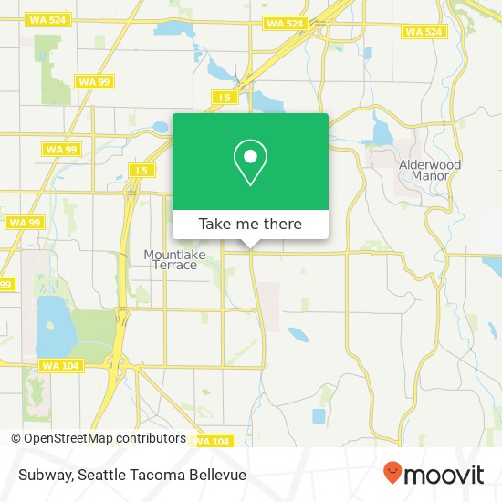 Subway, 22726 44th Ave W Mountlake Terrace, WA 98043 map