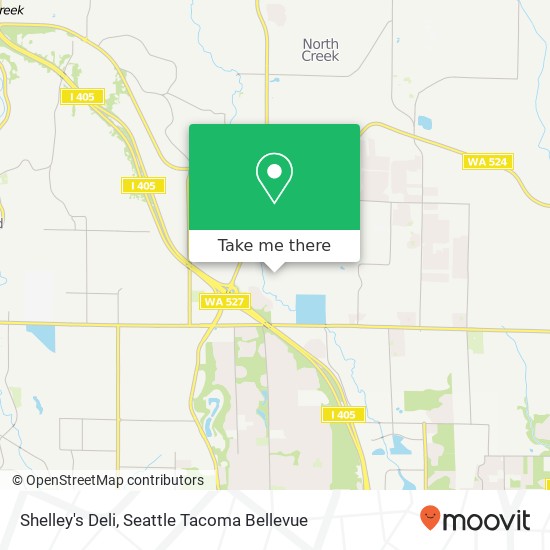 Mapa de Shelley's Deli, 22118 20th Ave SE Bothell, WA 98021