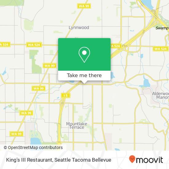 Mapa de King's III Restaurant, 5114 212th St SW Mountlake Terrace, WA 98043