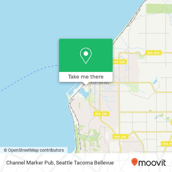 Mapa de Channel Marker Pub, 120 W Dayton St Edmonds, WA 98020