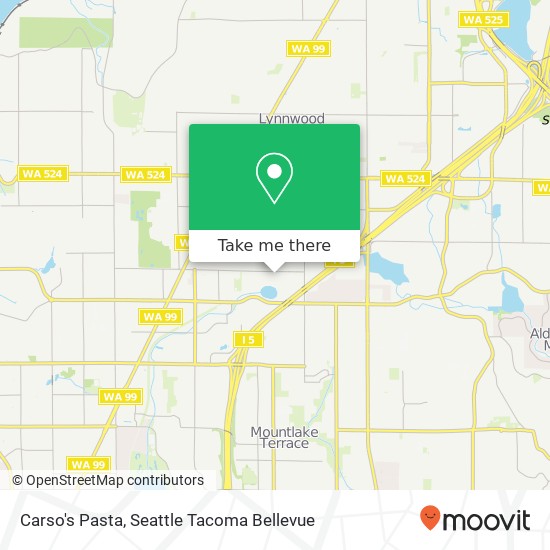 Mapa de Carso's Pasta, 5530 208th St SW Lynnwood, WA 98036