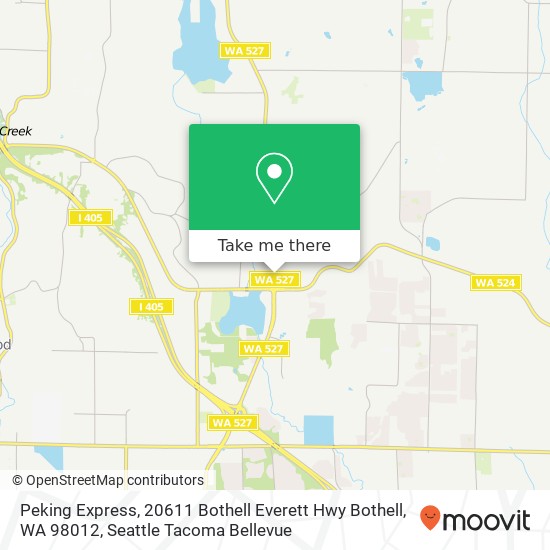 Mapa de Peking Express, 20611 Bothell Everett Hwy Bothell, WA 98012