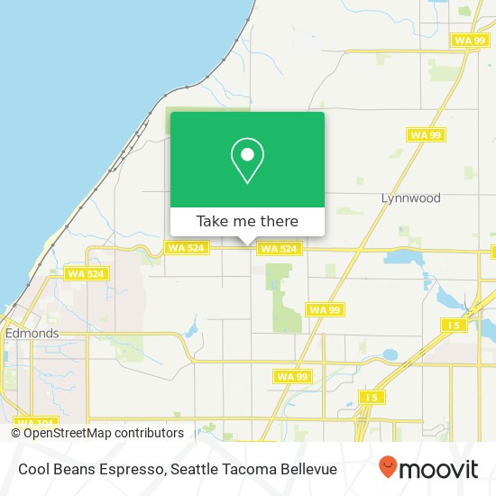 Mapa de Cool Beans Espresso, 7615 196th St SW Lynnwood, WA 98036