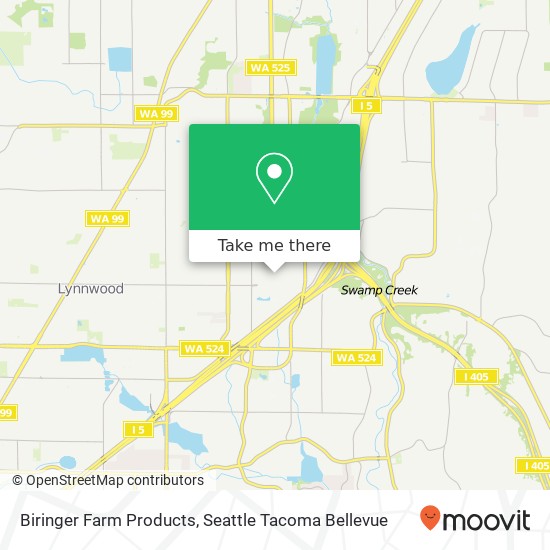 Mapa de Biringer Farm Products, 3000 184th St SW Lynnwood, WA 98037
