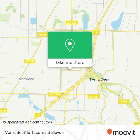 Mapa de Vans, 3000 184th St SW Lynnwood, WA 98037