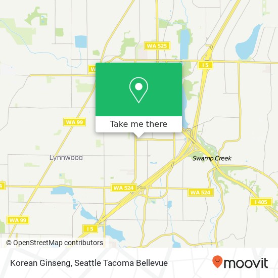 Mapa de Korean Ginseng, 3411 184th St SW Lynnwood, WA 98037