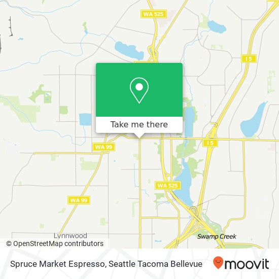 Mapa de Spruce Market Espresso, 16404 36th Ave W Lynnwood, WA 98037