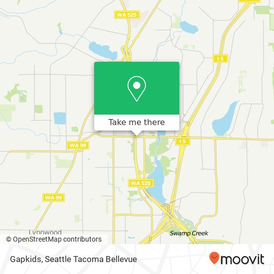 Mapa de Gapkids, 164th St SW Lynnwood, WA 98087