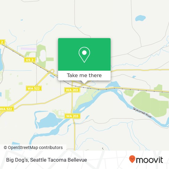 Mapa de Big Dog's, 19940 Old Owen Rd Monroe, WA 98272