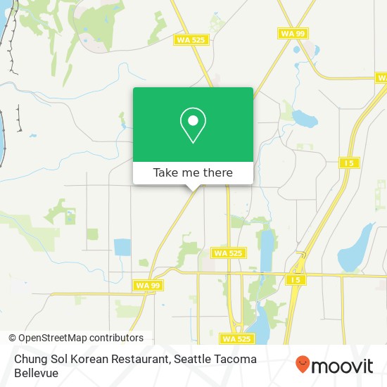 Mapa de Chung Sol Korean Restaurant, 14920 WA-99 Lynnwood, WA 98087