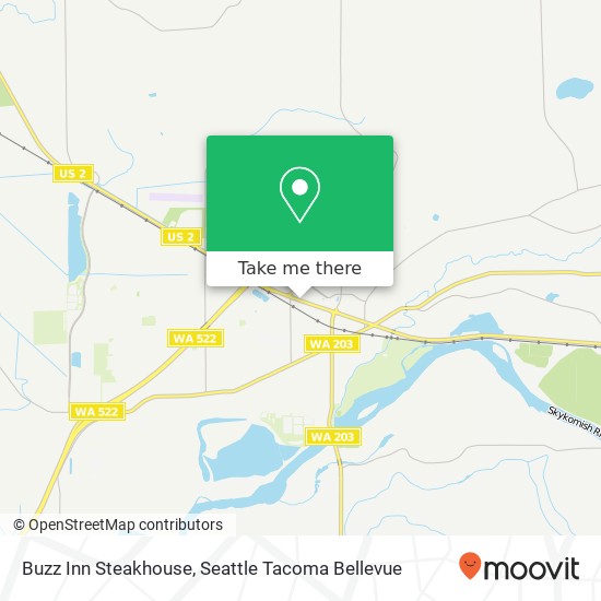 Mapa de Buzz Inn Steakhouse, 18960 US-2 Monroe, WA 98272