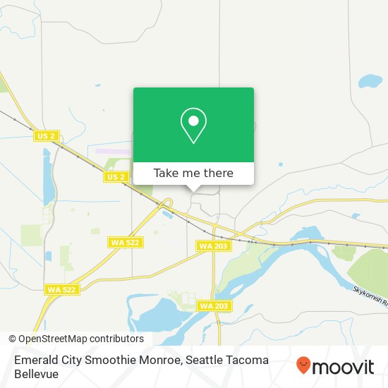 Mapa de Emerald City Smoothie Monroe, 14751 N Kelsey St Monroe, WA 98272