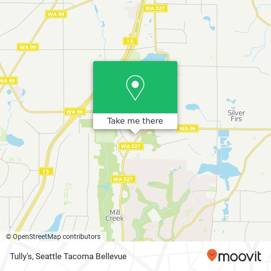 Mapa de Tully's, 13314 Bothell Everett Hwy Mill Creek, WA 98012